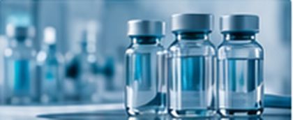Medical vials in a laboratory